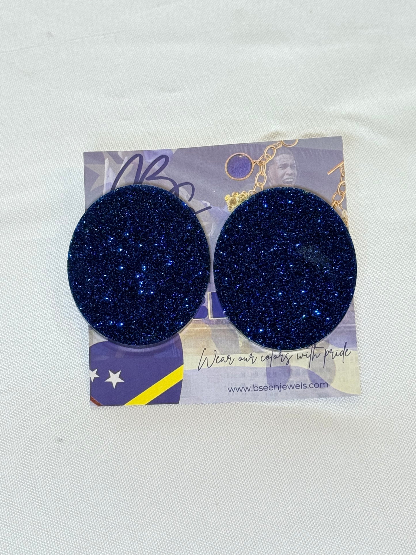OLIVIA SPARKLE BLUE STUDS