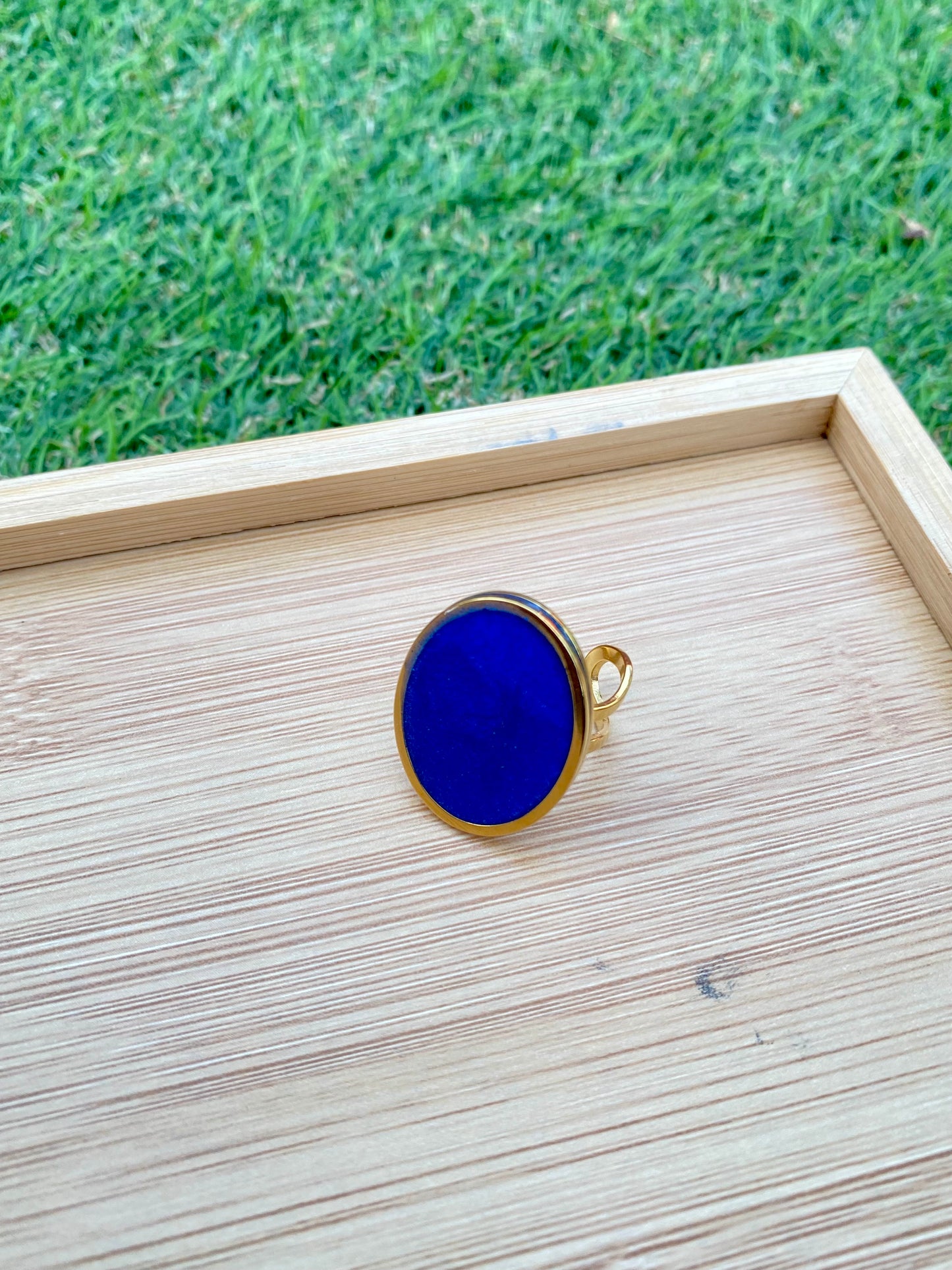 OLIVE RING ROYAL BLUE
