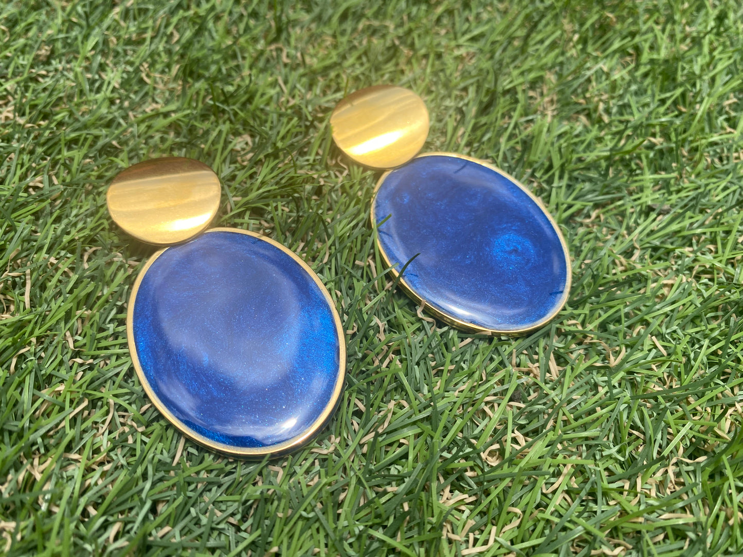 OLIVE EARRINGS ROYAL BLUE