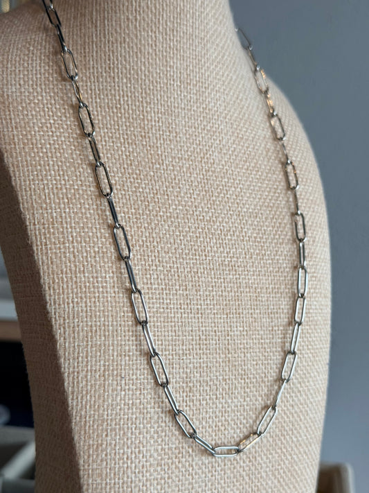 SEANA PAPERCLIP NECKLACE SILVER
