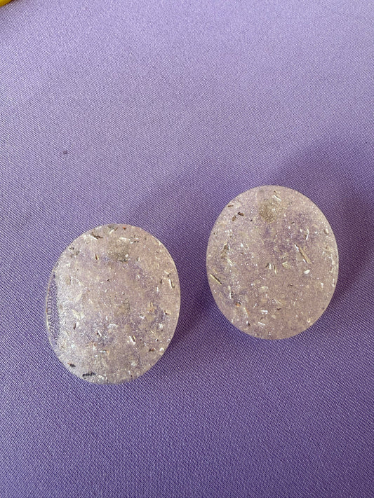 OLIVIA STUDS LIGHT PINK & SILVER