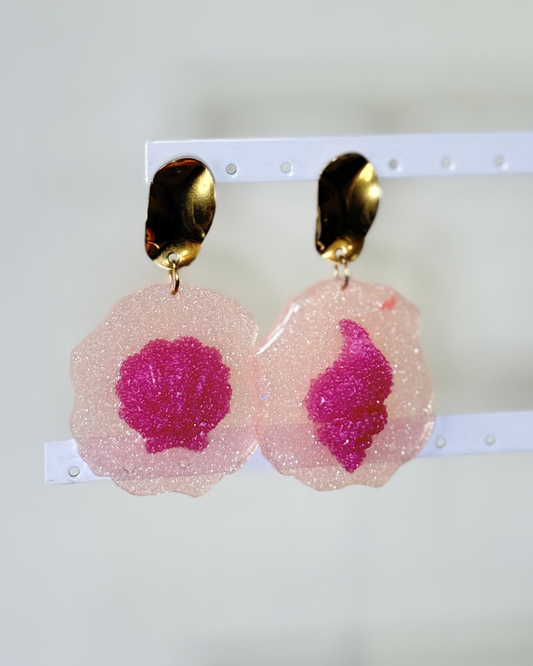 AIRY EARRINGS PINK FUZZ