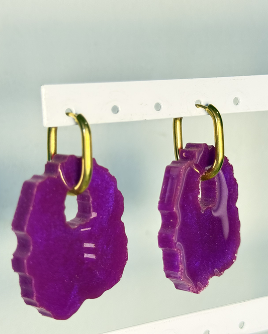 TINY EARRINGS FUSCHIA