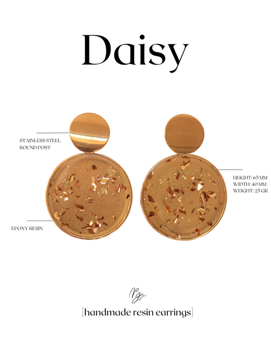 DAISY EARRINGS GOLD FLAKES