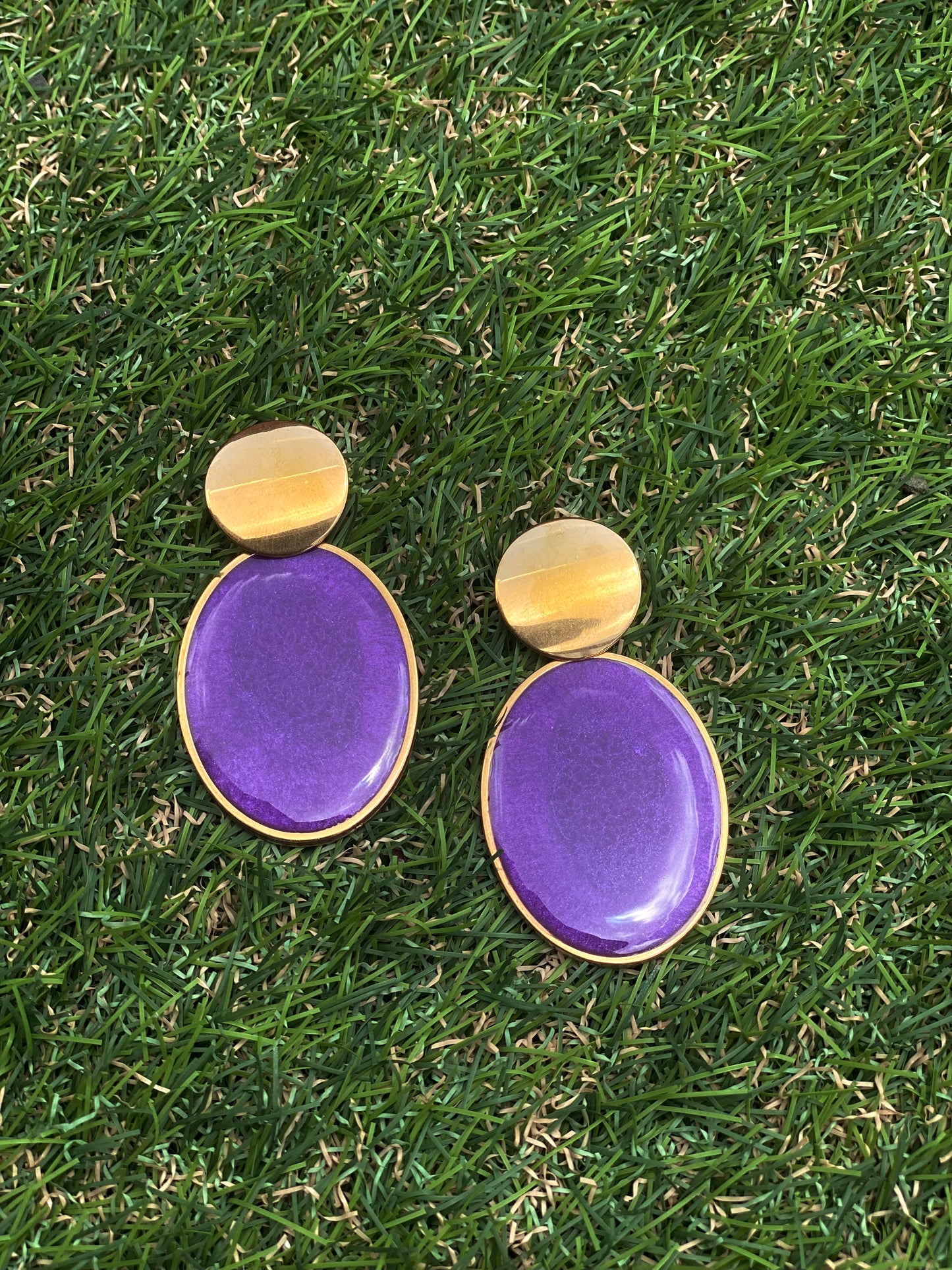 OLIVE EARRINGS PURPLE