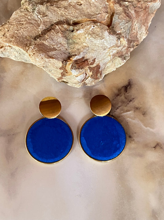 DAISY EARRINGS ROYAL BLUE